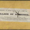 Village of Roseinda[?] [Rosendale]