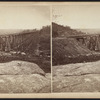 View looking south-east on the Trestle Bridge, at East Tarry Town, N.Y. on the New York, Boston & Montreal  Railway.