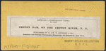 Croton Dam, on the Croton River, N.Y.