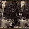 Au Sable Chasm. Table Rock, looking up.
