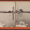 Entrance to Buffalo harbor, taken from the ice outside.