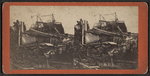 Wreck of steamer Chautauqua, after the explosion of her boiler at Whitney's landing at Chatauqua Lake, on August 14th, 1871.