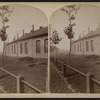 Erie Railroad yard, showing round house.