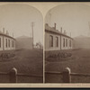 Erie Railroad yard, showing round house.