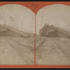 View of the Erie Railroad yard.