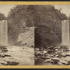 Taughannock Fall, 215 feet high, from the lower ravine, at sunrise.