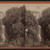 View from the Hog's Back, Upper Taughannock Ravine, top of the main fall in the foreground, Cayuga Lake in the distance.