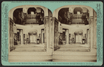 Interior of the McGraw-Fiske Mansion, Ithaca, N.Y., from grand entrance through rotonda to art gallery. (W. H. Miller, architect)