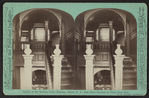 Interior of the McGraw-Fiske Mansion, Ithaca, N.Y., from back staircase to third story hall. (W. H. Miller, architect)