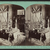 Interior of the McGraw-Fiske Mansion, Ithaca, N.Y. Professor Fisk's smoking room with oriental pipes and Cairo chair. (W. H. Miller, architect)