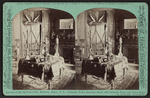 Interior of the McGraw-Fiske Mansion, Ithaca, N.Y. Professor Fisk's smoking room with oriental pipes and Cairo chair. (W. H. Miller, architect)