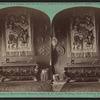 Interior of the McGraw-Fiske Mansion, Ithaca, N.Y. Carved wedding chest in Drawing room. (W. H. Miller, architect)