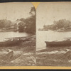 Boats on the shore of Lake George.