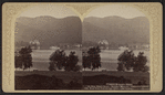 Prospect Mountain House, Ft. Wm. Henry Hotel, Steamer Horicon, Carpenter's Hotel. West from Fort George Hotel, Lake George.