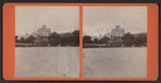Lake Mahopac and view of a hotel in the distance