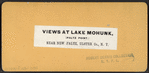 View of the Lake Mohonk.
