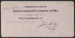 Merchant's Gargling Oil Co's. laboratory and office, Lockport, N.Y. (Burned Jan. 5/[18]81).