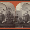 View of a decorated church interior.