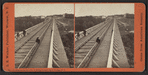 Looking across top of R.R. Bridge, Portage, N.Y., toward Depot.