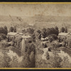The Country Seat of Wm. P. Letchworth -- the Horse Shoe Fall and Portage Bridge in the distance, Portage, N.Y.