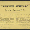 Geyser Spring.