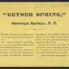 Geyser Spring.