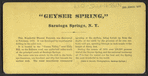 Geyser Spring.