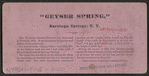 Geyser Spring, Saratoga Springs, N.Y.