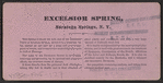 Excelsior Spring, Saratoga, N.Y.