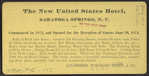 United States Hotel Ground, Saratoga, N.Y.