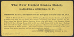 Lawn View, United States Hotel, Saratoga, N.Y.