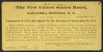 United States Hotel Parlor, Saratoga, N.Y.