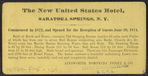 United States Hotel Parlor, Saratoga, N.Y.