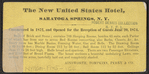 United States Hotel Dining Room, Saratoga, N.Y.