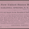 Division Street front, United States Hotel, Saratoga,, N.Y.