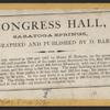 Congress Hall, Saratoga Springs.