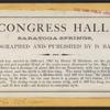 Congress Hall, Saratoga Springs.