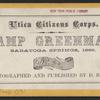 Utica Citizens' Corps, Camp Greenman,  Saratoga Springs, 1869.