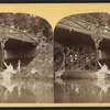 Viewers above and below the bridge, Sharon Springs.