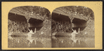 Viewers above and below the bridge, Sharon Springs.
