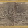 View of ruins where Lunger and wife were murdered.