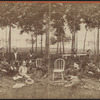 View of a group of tourists, some African American.]