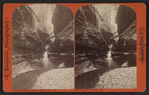 Rainbow falls, from below. Watkins Glen, N.Y.