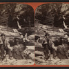 A couple relaxing on logs in Watkins Glen.