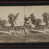 View of soldiers standing in rows.