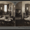 Domestic art-dining room and living room.