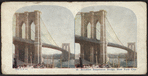 Brooklyn suspension bridge, New York City.