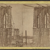 The East River bridge, New York City.
