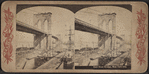 East River bridge, New York City.