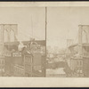 New York & Brooklyn bridge, East River, New York.